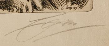 ANDERS ZORN, etsning, signerad.