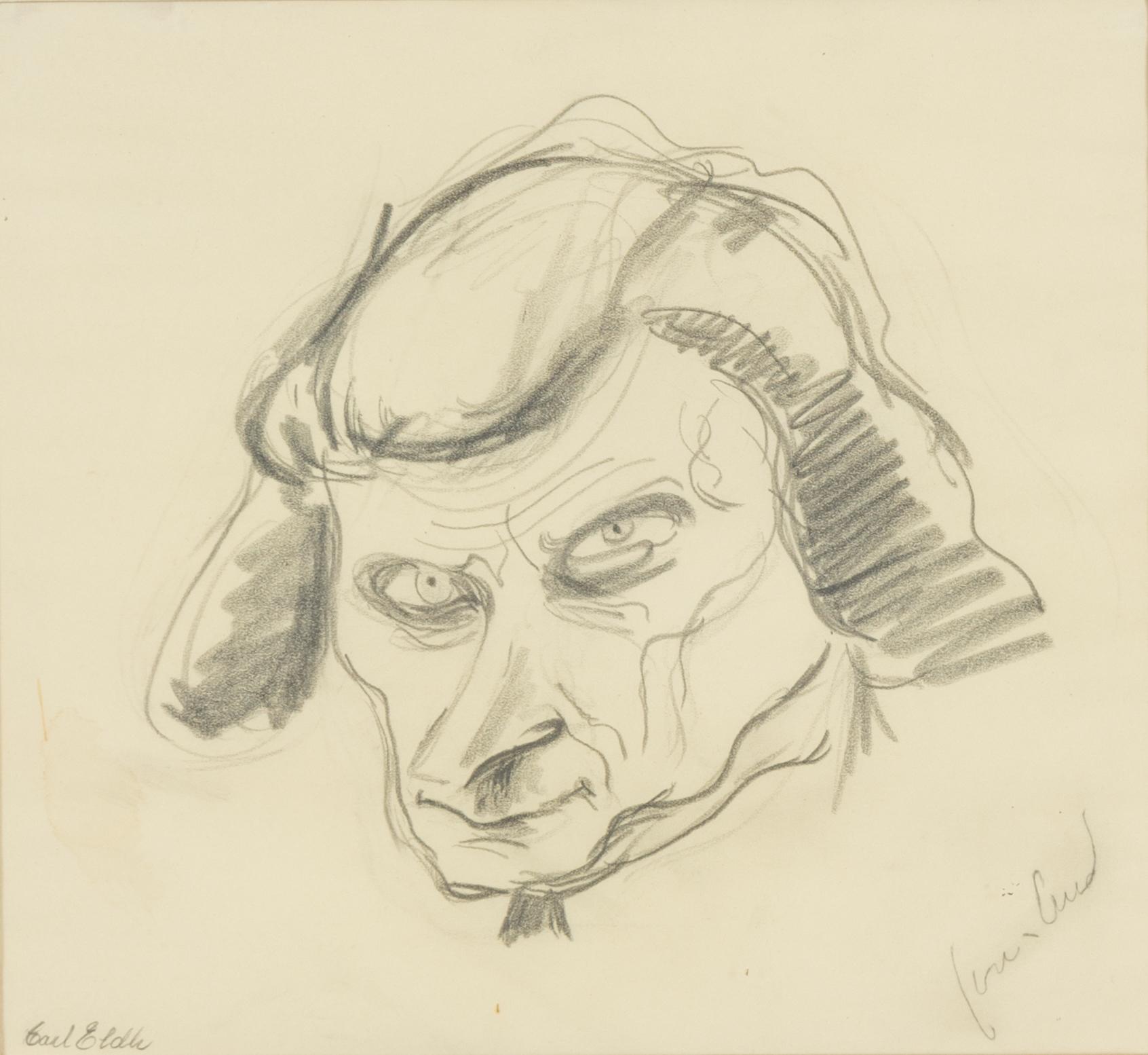 John Jon-And, charcoal drawings, 2, signed Jon-And.