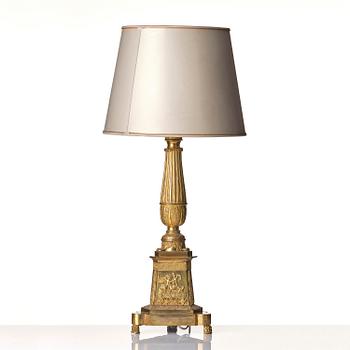 A Russian Empire ormolu lamp, ca 1830's.