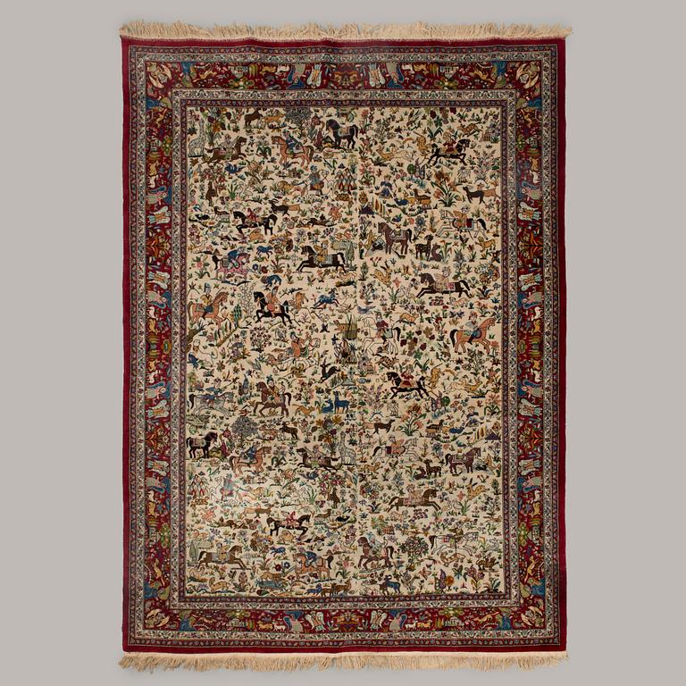 Carpet, Kashmir, Semi-Antique, ca 220x300 cm.