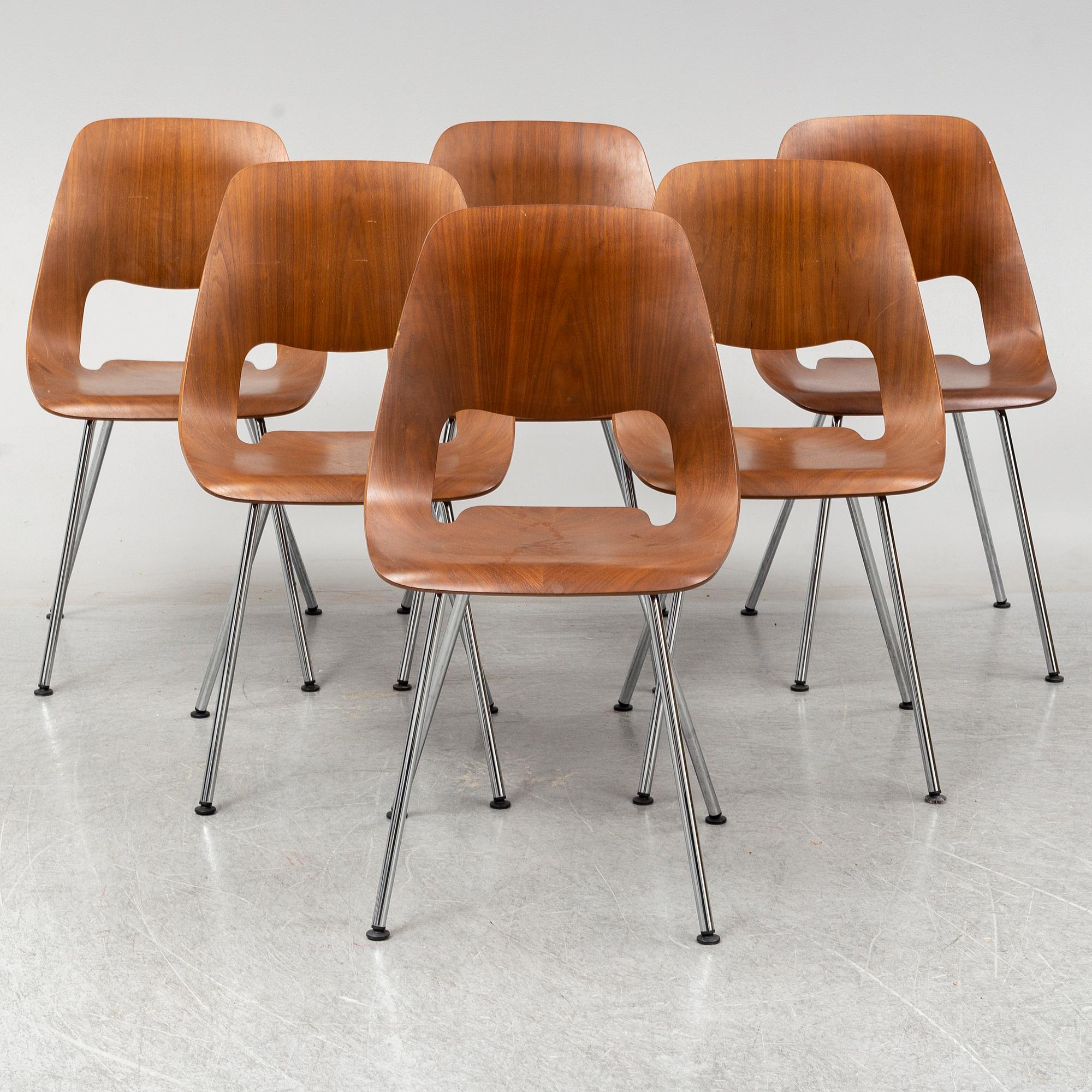 ALFREDO HÄBERLI, stolar, 6 st, "Jill", Vitra, 2012.