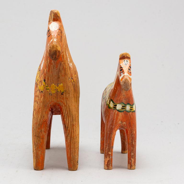 Two wooden horses. First half of the 20th century.