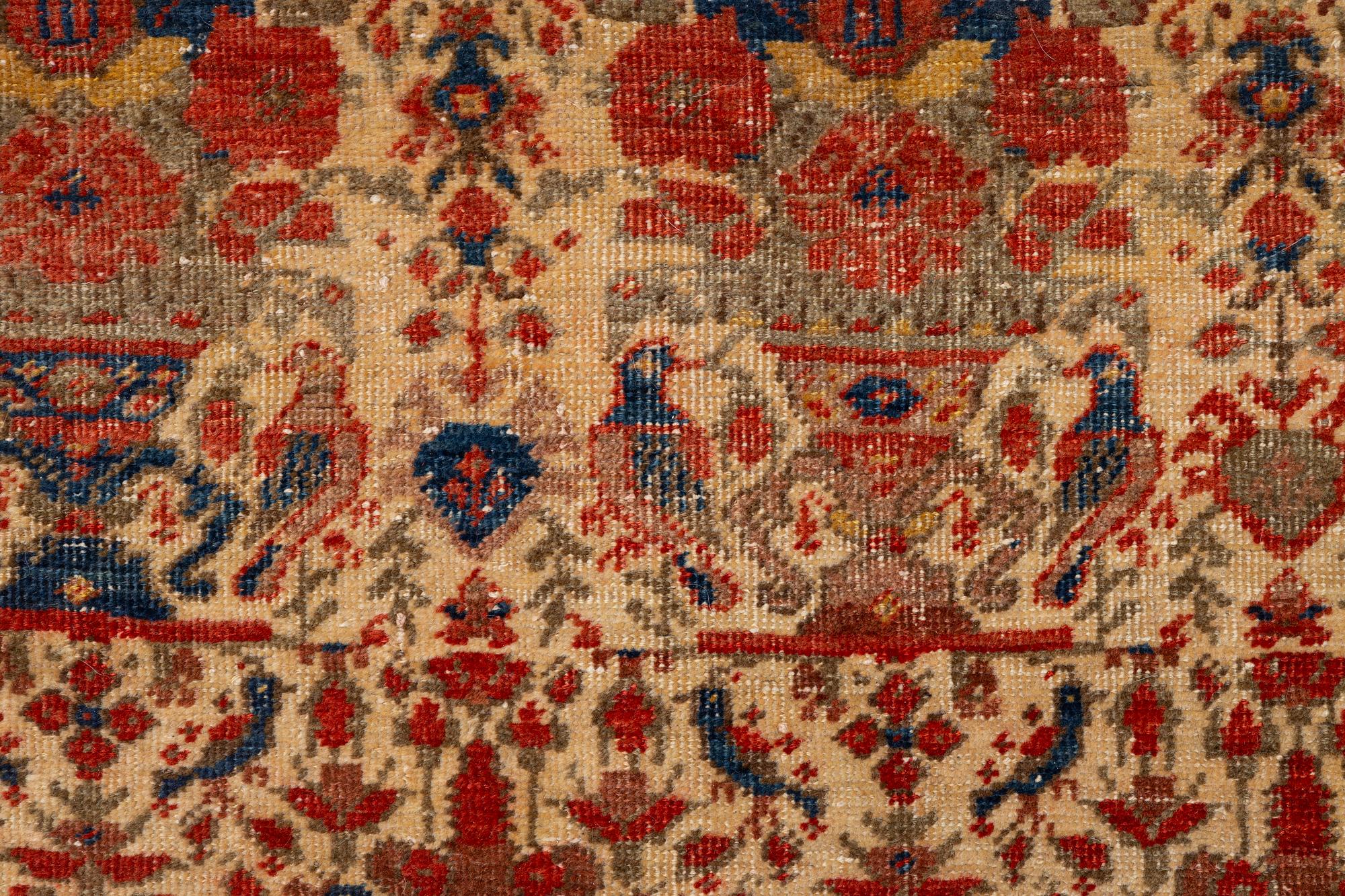 Carpet, oriental /Abadeh with Zil-isultan pattern, approx. 490 x 204 cm.