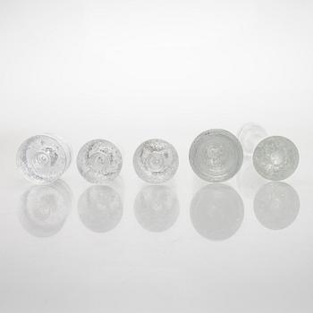 Timo Sarpaneva, taide-esineet, 5 kpl, "Arkipelago"-sarja, Iittala.