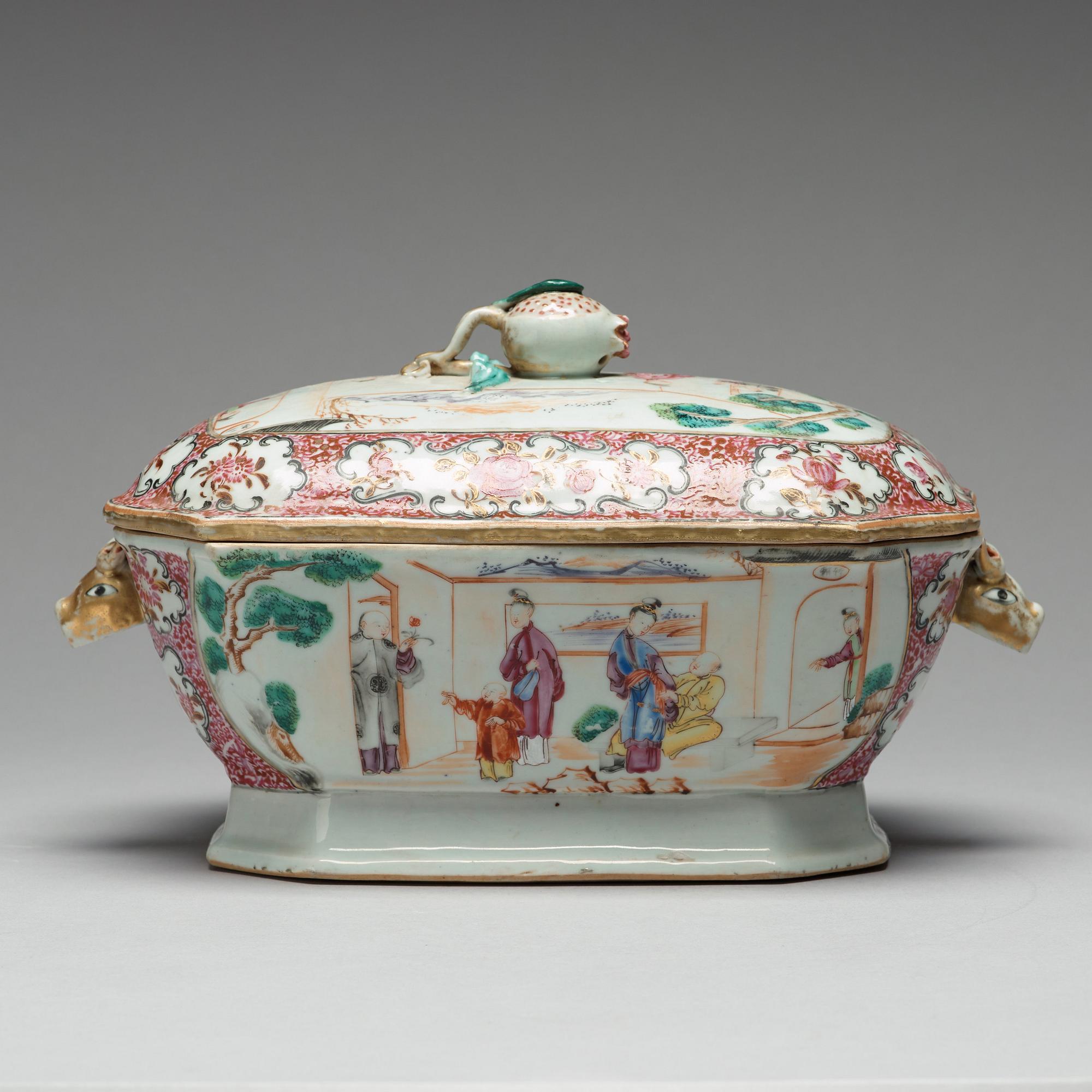 TERRIN med LOCK, kompaniporslin. Qingdynastin, Qianlong (1736-95).