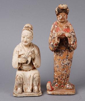 FIGURINER, 2 st, keramik, Tang-stil, Kina.