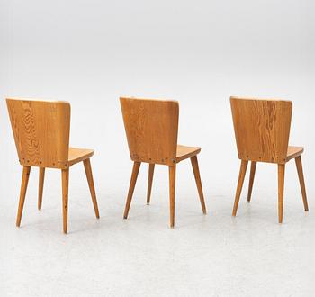 Göran Malmvall, chairs, 3 pcs, Svensk Fur.