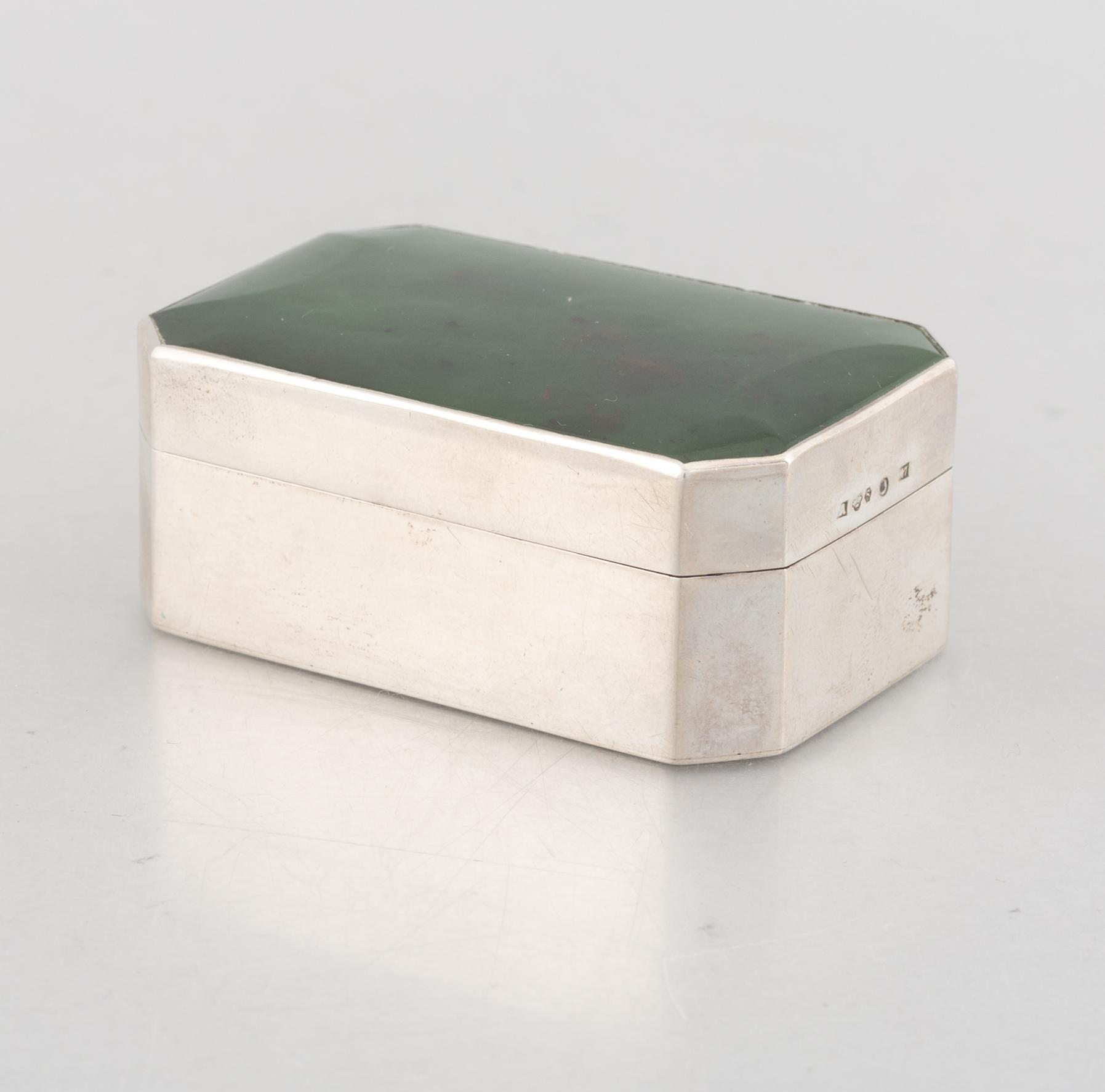 A Swedish silver box, mark of K Anderson, Stockholm 1918.