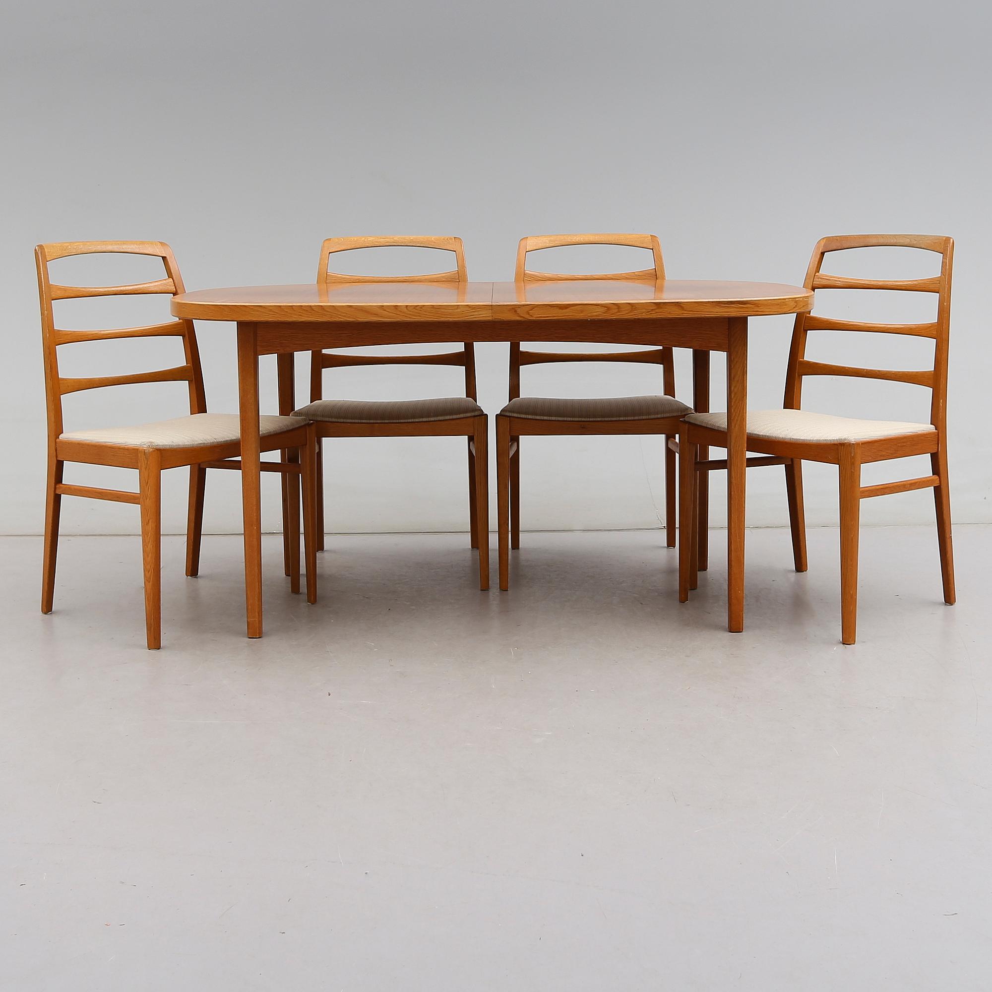 MATGRUPP, 5 delar, Bertil Fridhagen, Bodafors, 1960-tal.
