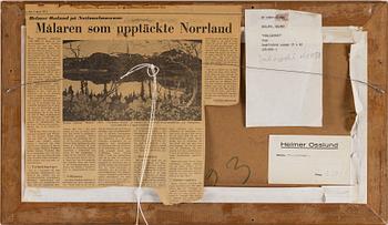 HELMER OSSLUND, oil on grease proof paper/paper-panel, signed.