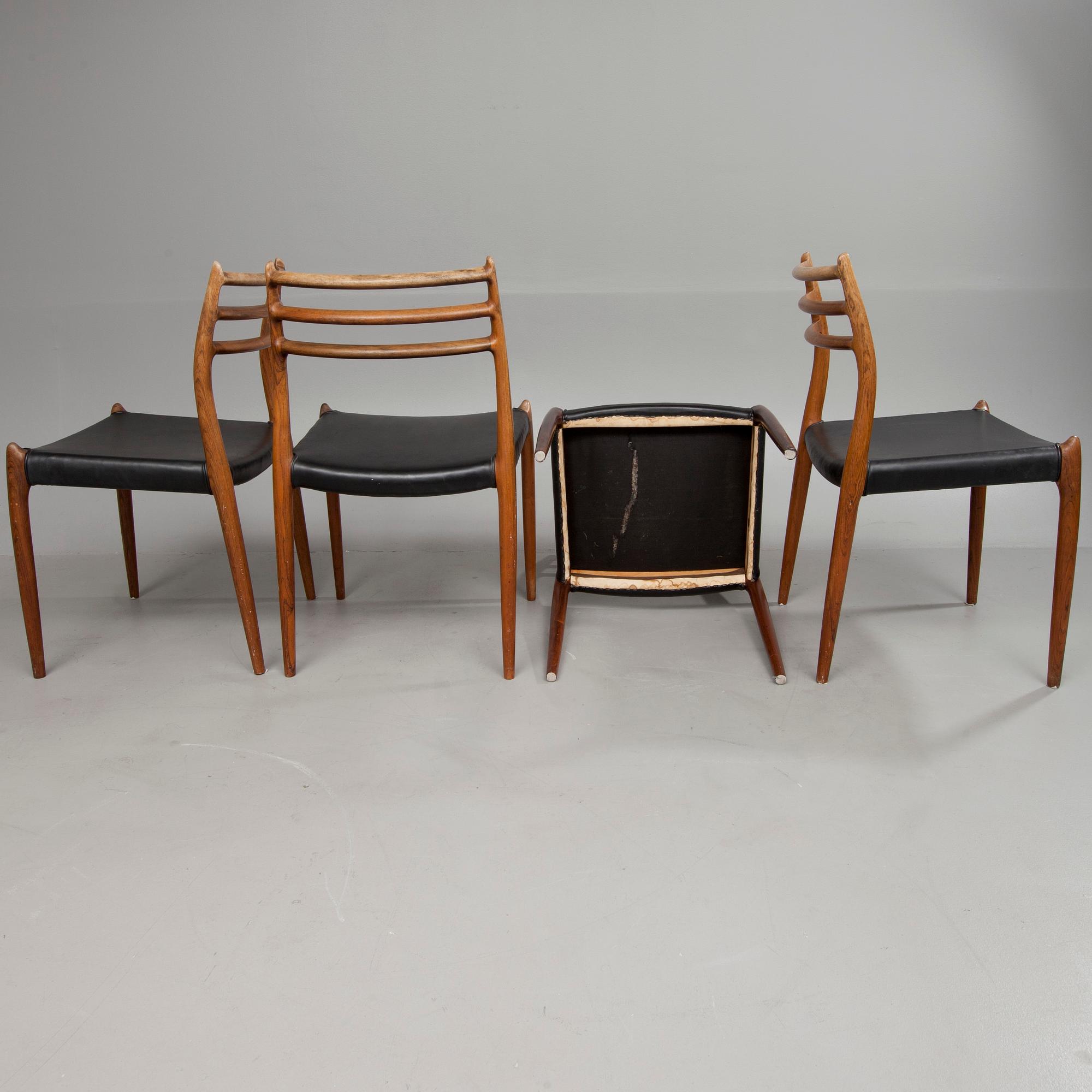 MATBORD samt STOLAR, 4 st, design Nils Ole Møller, JL Møller, Danmark 1900-talets mitt.