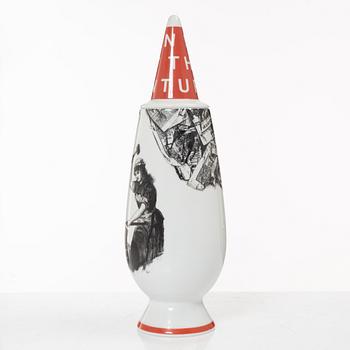 Alessandro Mendini, a vase with lid, 'Make Up 100%', Alessi Tendentse, Italy.