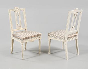 STOLAR, 6 st, gustaviansk stil, 1900-talets andra hälft.