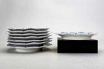 A set of 8 Musselmalet Royal Copenhagen plates nr 1094.