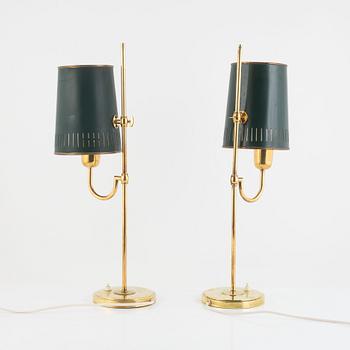 Harald Notini or Uno Westerberg, a pair of table lamps, modell "15612", Arvid Böhlmarks Lampfabrik, 1950-tal.