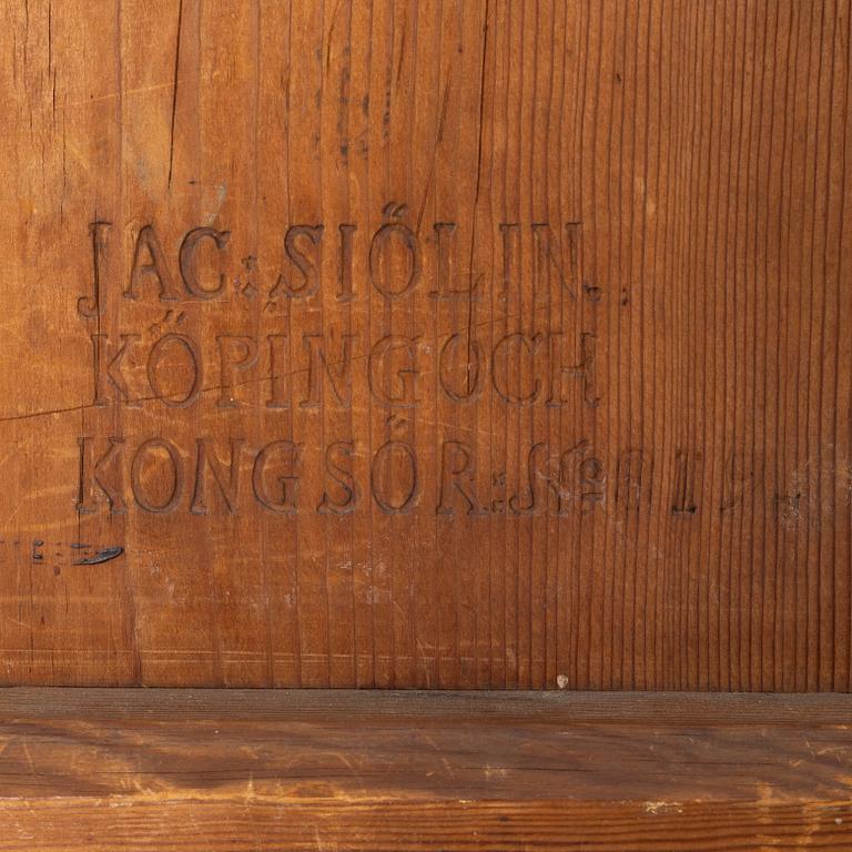 Jacob Sjölin, fällbord, (mästare i Köping och Kungsör 1767-85).