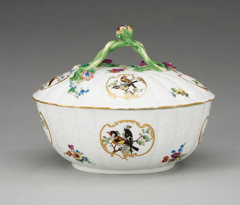 A Meissen tureen with cover, period of Marcolini (1774-1814).