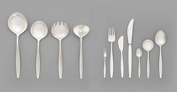 353. Tias Eckhoff, a 60 pcs set of 'Cypress' flatware by Georg Jensen, Copenhagen post 1952.