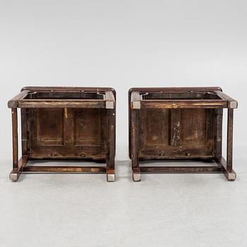 A pair of early 20th century chairs, China.