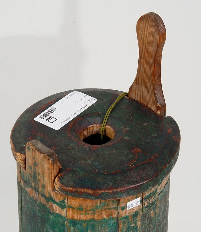 SMÖRKÄRNA, trä, allmoge, 1800-tal.