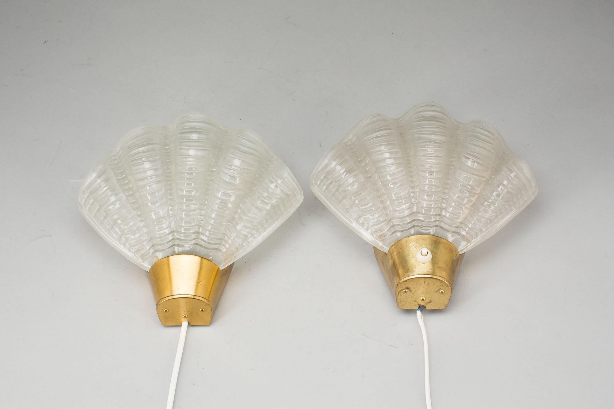 VÄGGLAMPETTER, 1 par. ASEA SKANDIA, 1900-talets mitt.