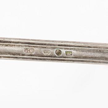 four silver serving utensils, Sweden, including Wilhelm smedberg, Karlstad, 1800.
