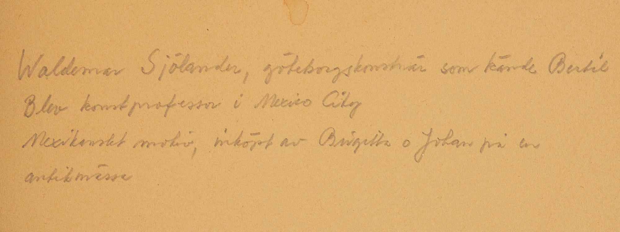 Waldemar Sjölander, Kvinna och hönor.