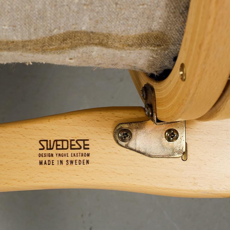 FÅTÖLJ med FOTPALL "Lamino", Yngve Ekström, Swedese, 2000-tal.