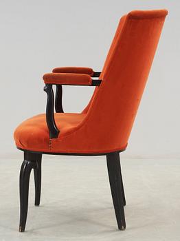 A Gunnar Asplund armchair, Nordiska Kompaniet, ca 1922-23.