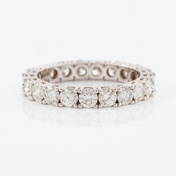 Ring, full eternity band, 18K white gold set with brilliant-cut diamonds.