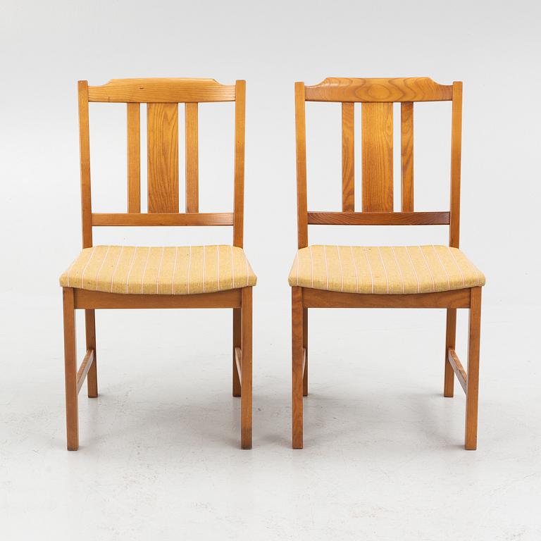 Matbord och stolar 6 st, Skaraborgs Möbler Tibro, 1900-talets andra hälft.