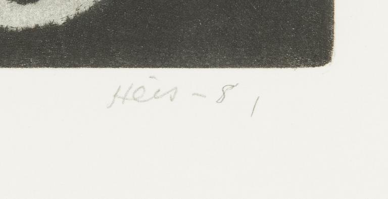 Outi Heiskanen, kombinerade etsningar, signerad och daterad -81, märkt K VII 7.