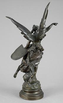 EDOUARD DROUOT, brunpatinerad brons, sign E. Drouot.