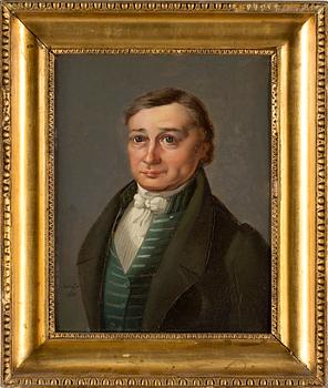 JOHANNES NORDHOFF, olja på pappannå, signerad , daterad 1831.