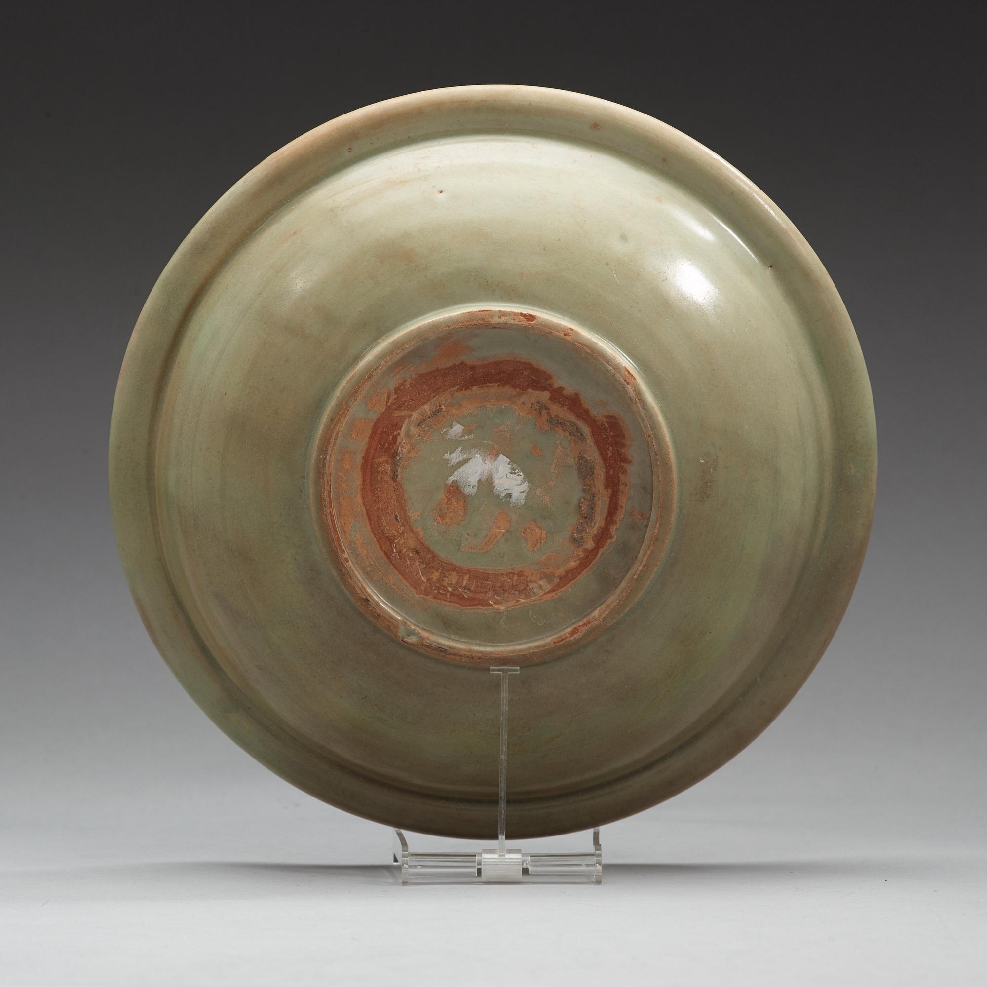 A celadon dish, Ming dynasty (1368-1644).