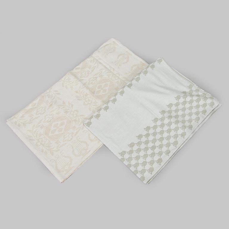Dora Jung, A set of tablecloths and napkins, Tampella Oy and Klässbols Linneväveri Ab, second half of 20th century.