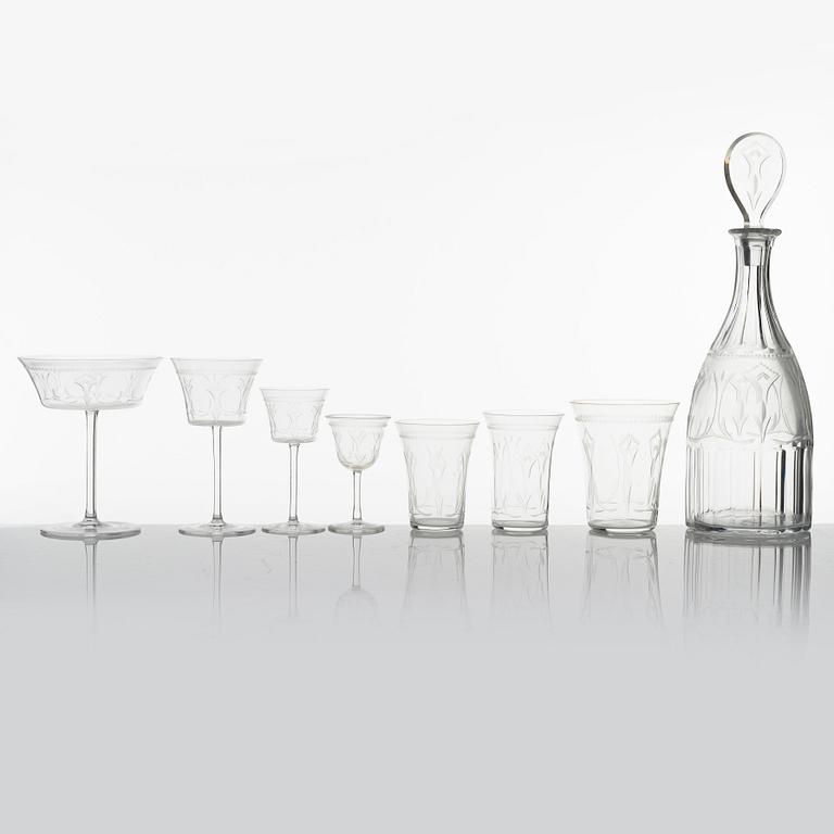 An 87-piece glass service, Sweden, mid/first half of the 20th century.