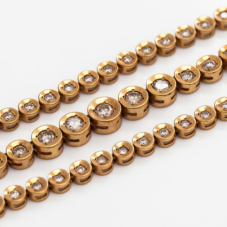 Collier, briljantslipade diamanter, 18K guld.