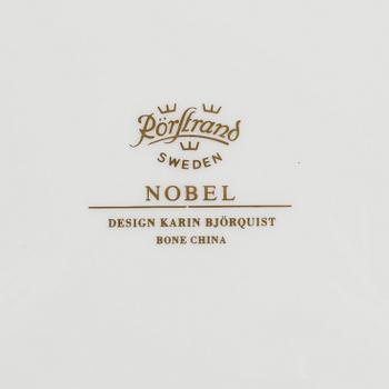 KARIN BJÖRQUIST, plates (14 [11+3] ), bone china, "Nobel Jubilee 1991"+"Nobel", Rörstrand/Gustavsberg.