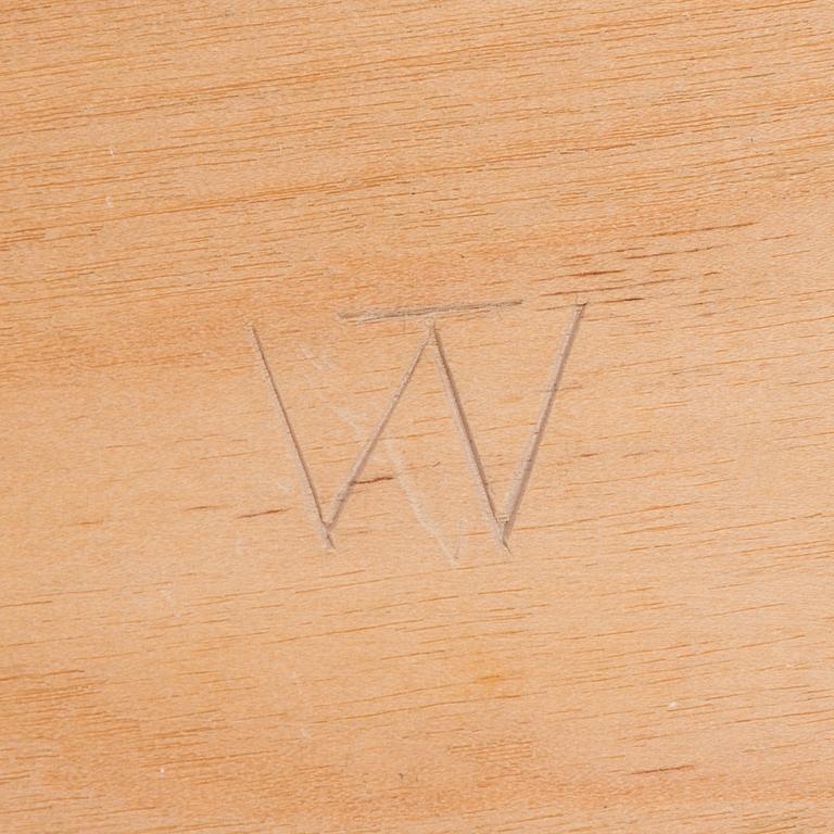 Tapio Wirkkala, a plywood dish, signed TW.