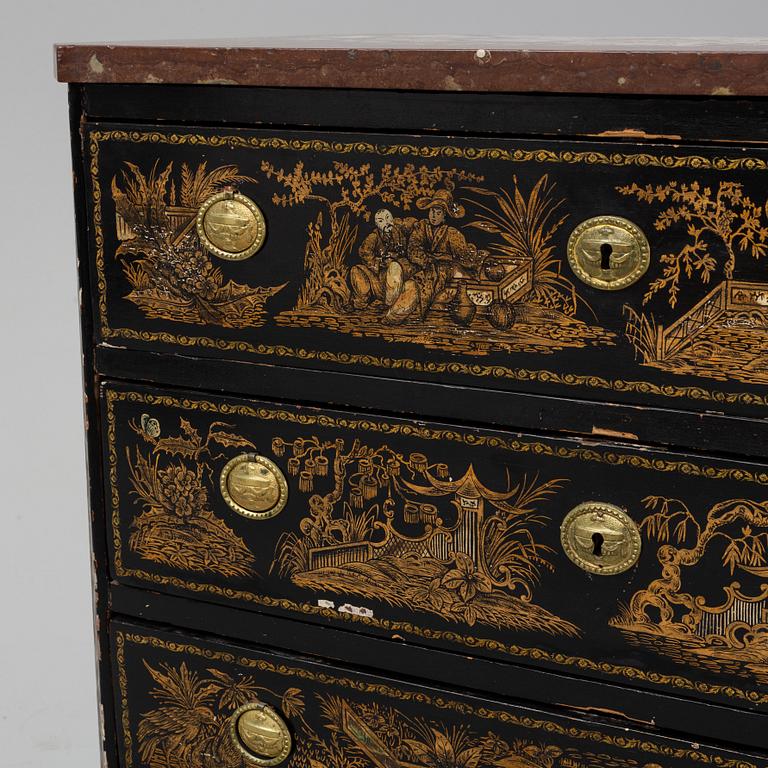 A 19th century gustavian style chest of drawers.