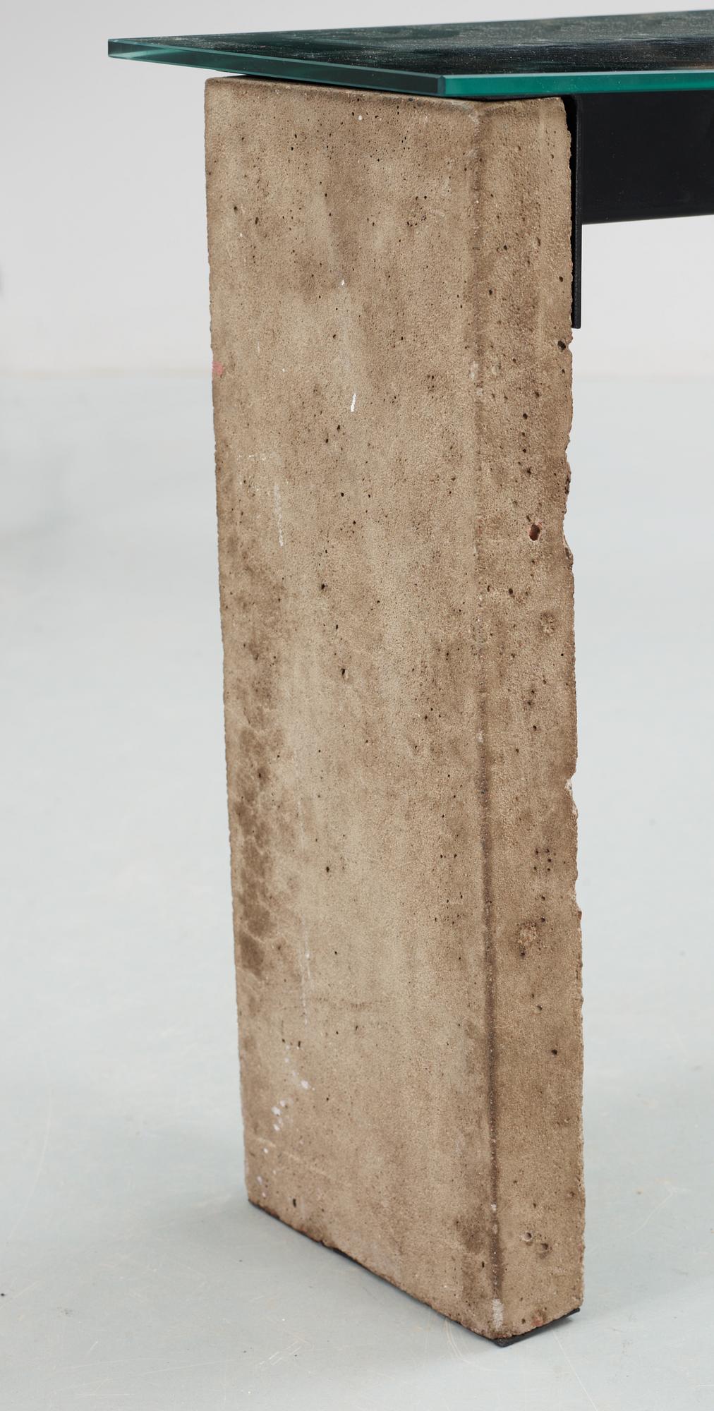 A Jonas Bohlin 'Concrete' sofa table, Källemo, Värnamo, Sweden.