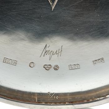 Birger Haglund, skål, Stockholm 1985, sterling, nr  2/10. Utförd i edition om 10 exemplar till Nationalmusei Vänners 75-årsjubileum.