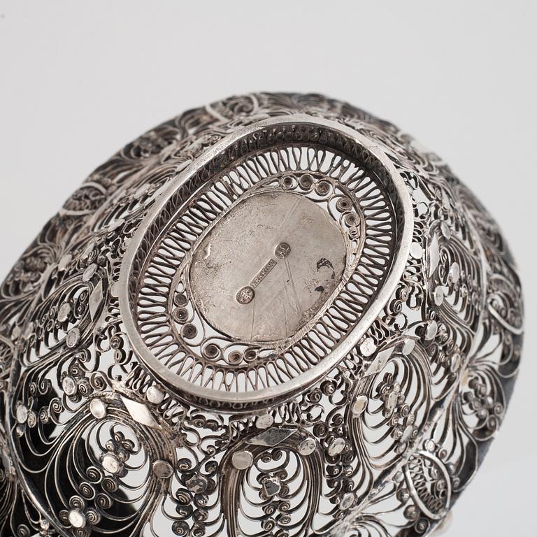 A Polish Silver Sweet-Meat Basket, 19th Century, stamped Krakow.