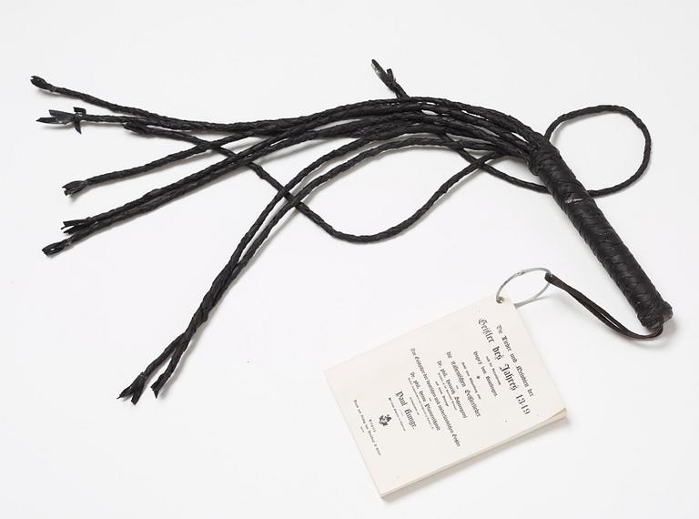 Per-Oskar Leu, signed with stamp and dated 2009. Numbered 7/33. Leather, metal and book.