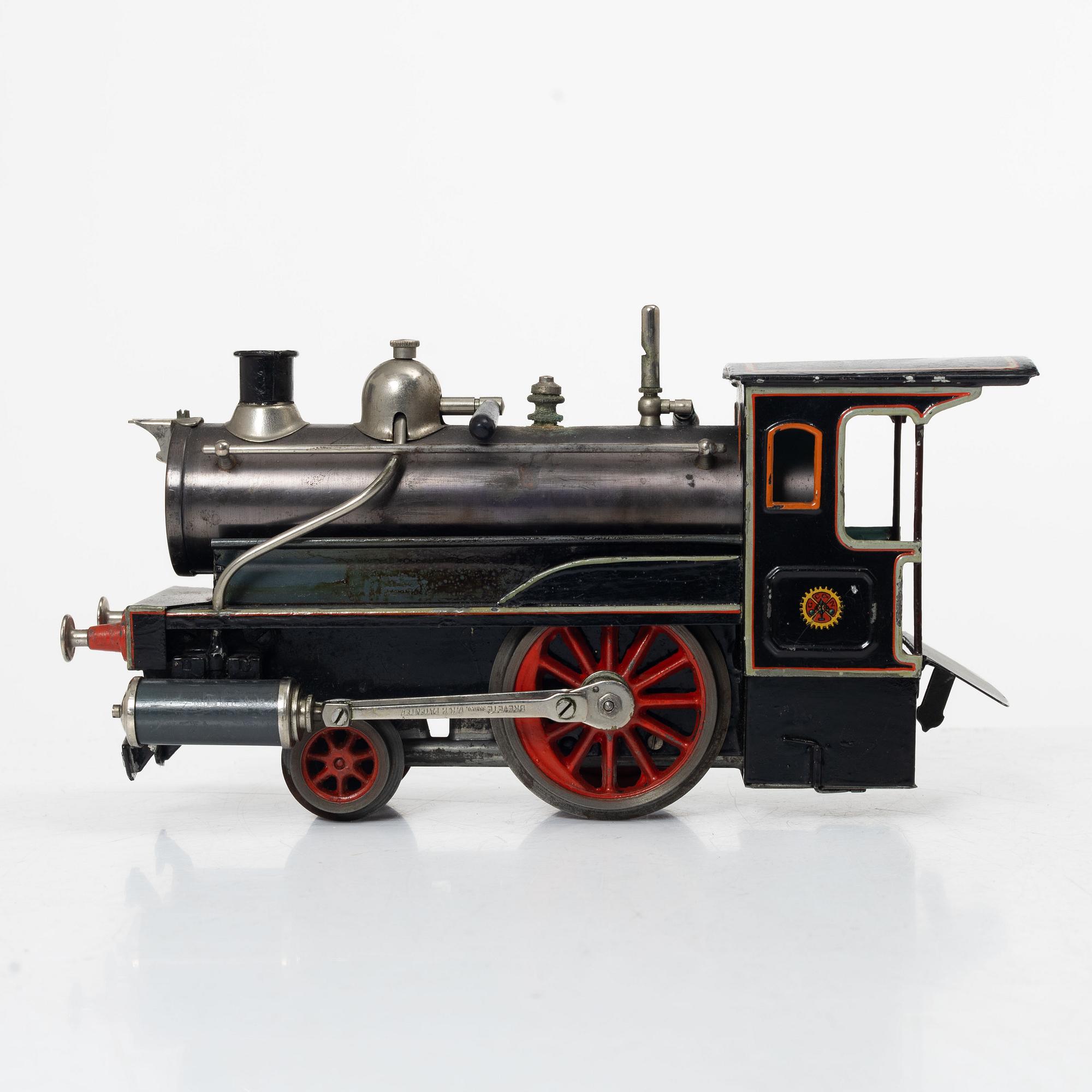 Carette, locomotive with two carriages, scale 1, Germany, before 1917.