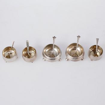 PARTI SALTKAR, 2 + 3, silver, Ryssland samt Tjeckoslovakien. 1900-talets första hälft.