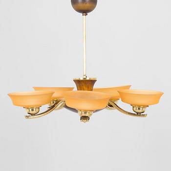 Paavo Tynell, taklampa modell 1256/5, Taito, 1930-tal.