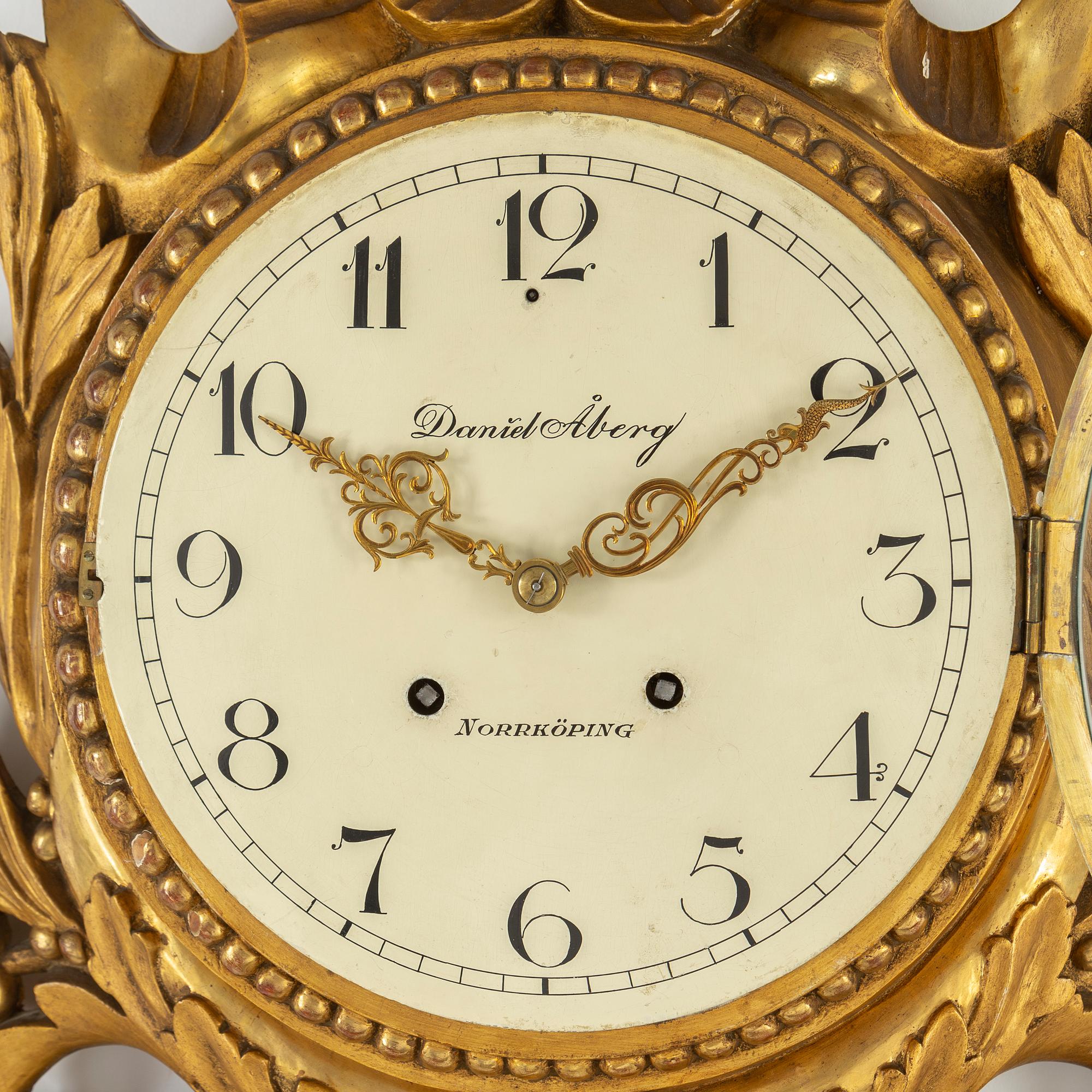 A gustavian style wall clock, 19th / 20th century.