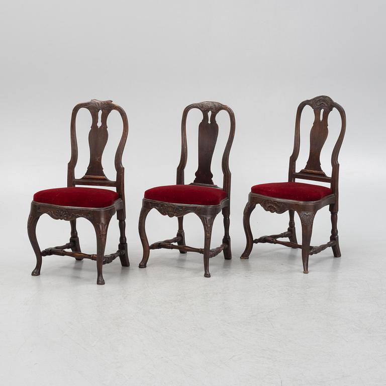 A set of eight similar Rococo chairs, second half of the 20th Century.